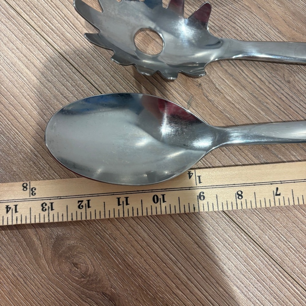 Fiesta Celebration Rainbow Striped Serving Utensil Set Silver 12 in - Picture 4 of 12